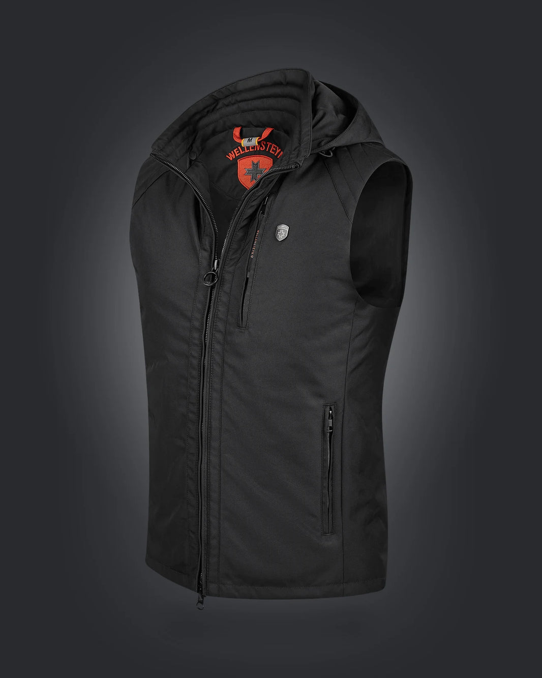 Dragon Men Vest Hood, 66, Schwarz