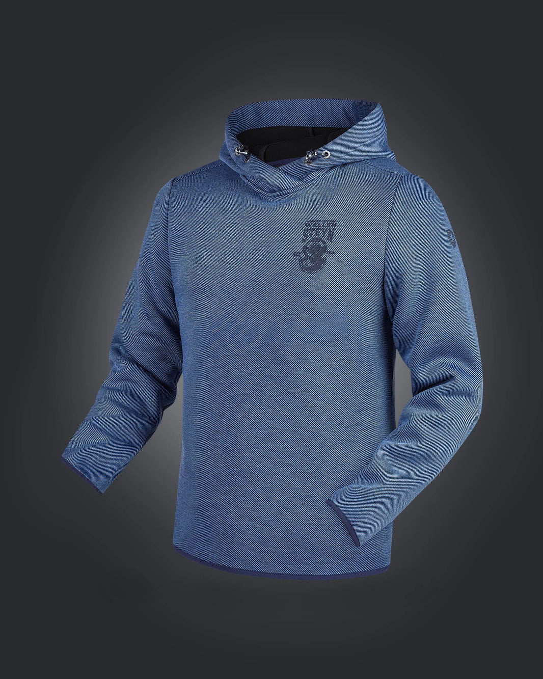DynaCross Men Hood, 1000, Denimmelange