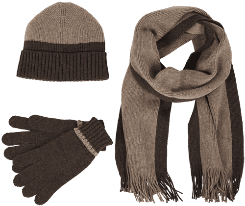 Classic Knit Set, 105, Brown/Melange