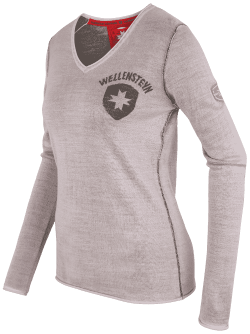 Damen Pullover 006, 939, Pastellpink/Silvergrey