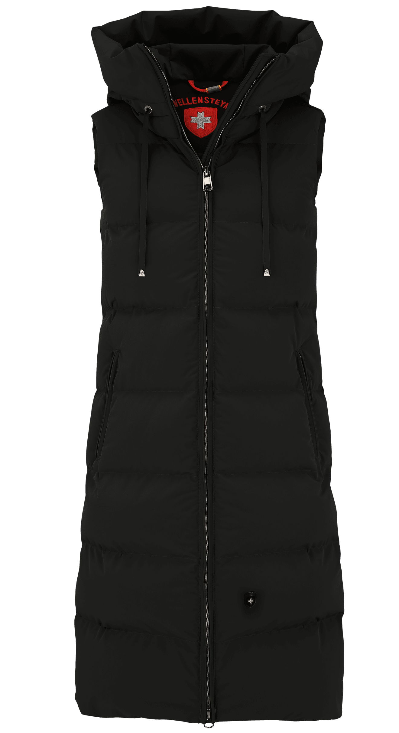 Goldmine Long Vest, 565,  Schwarz 