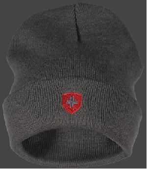 Hafenmütze, Classicstrick, Anthracite/Rot/Anthracite