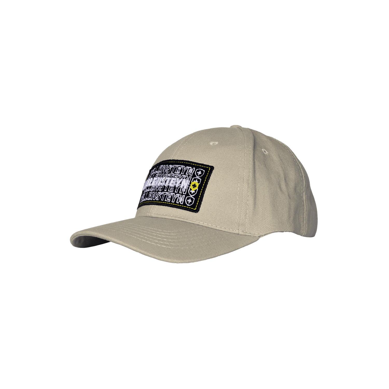 Baseball-Cap 01, Baumwolle, Beigemelange/Black/Yellow