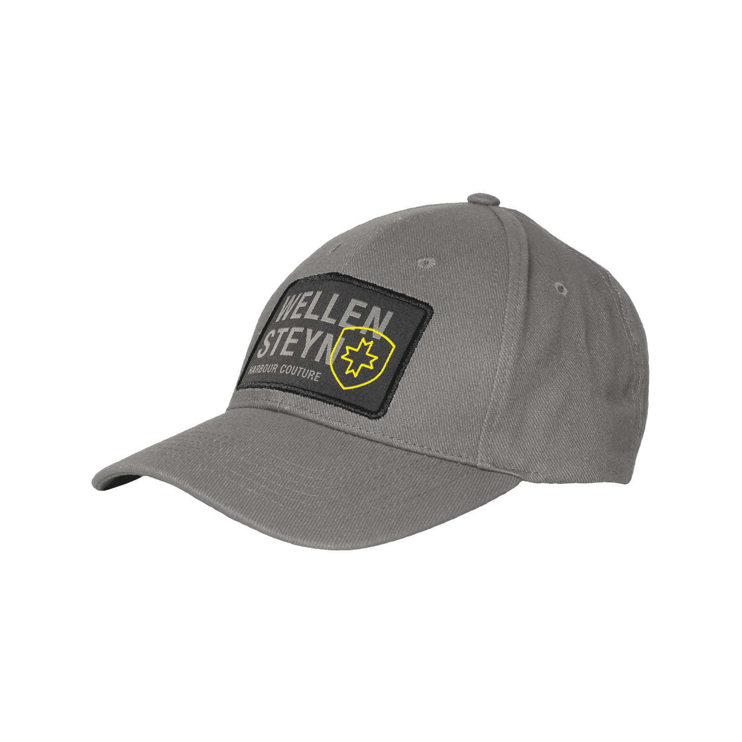 Baseball-Cap 04, Baumwolle, Grey/Darkgrey/Yellow