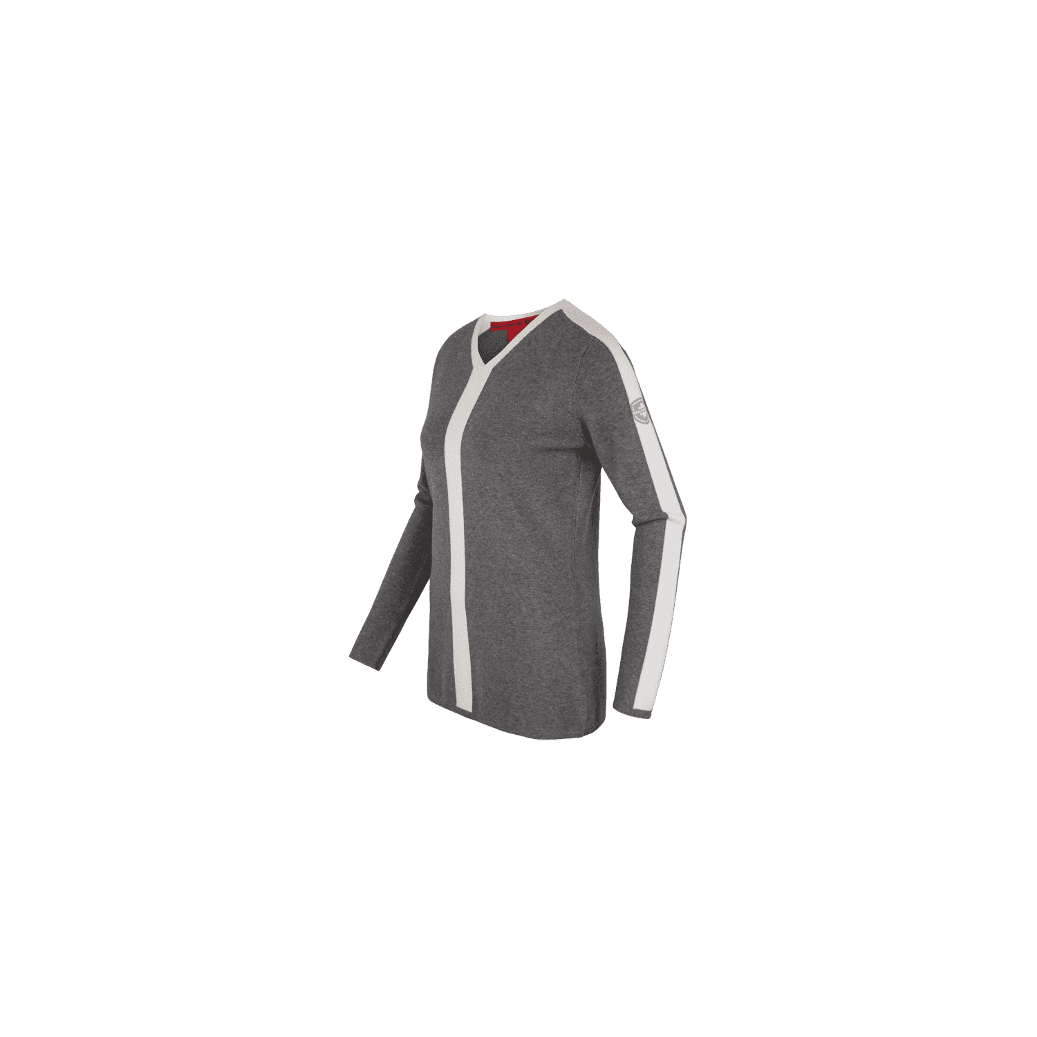 Damen Pullover 013, 942, Ashgrey/Ivory