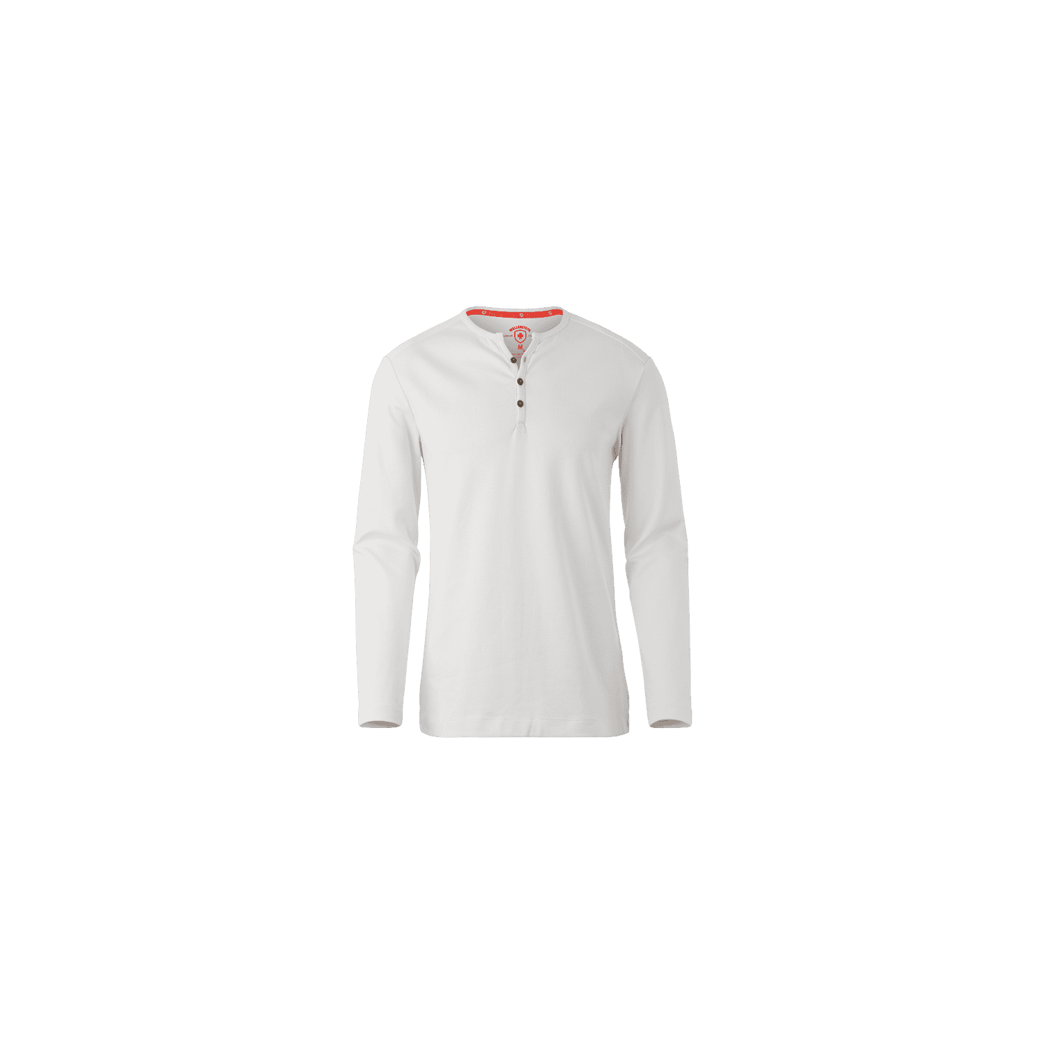 Men Longsleeve 3Button, 977, White