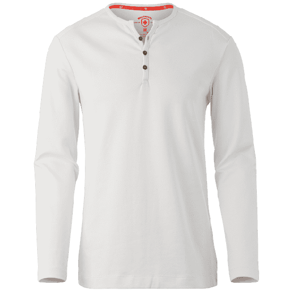 Men Longsleeve 3Button, 977, White