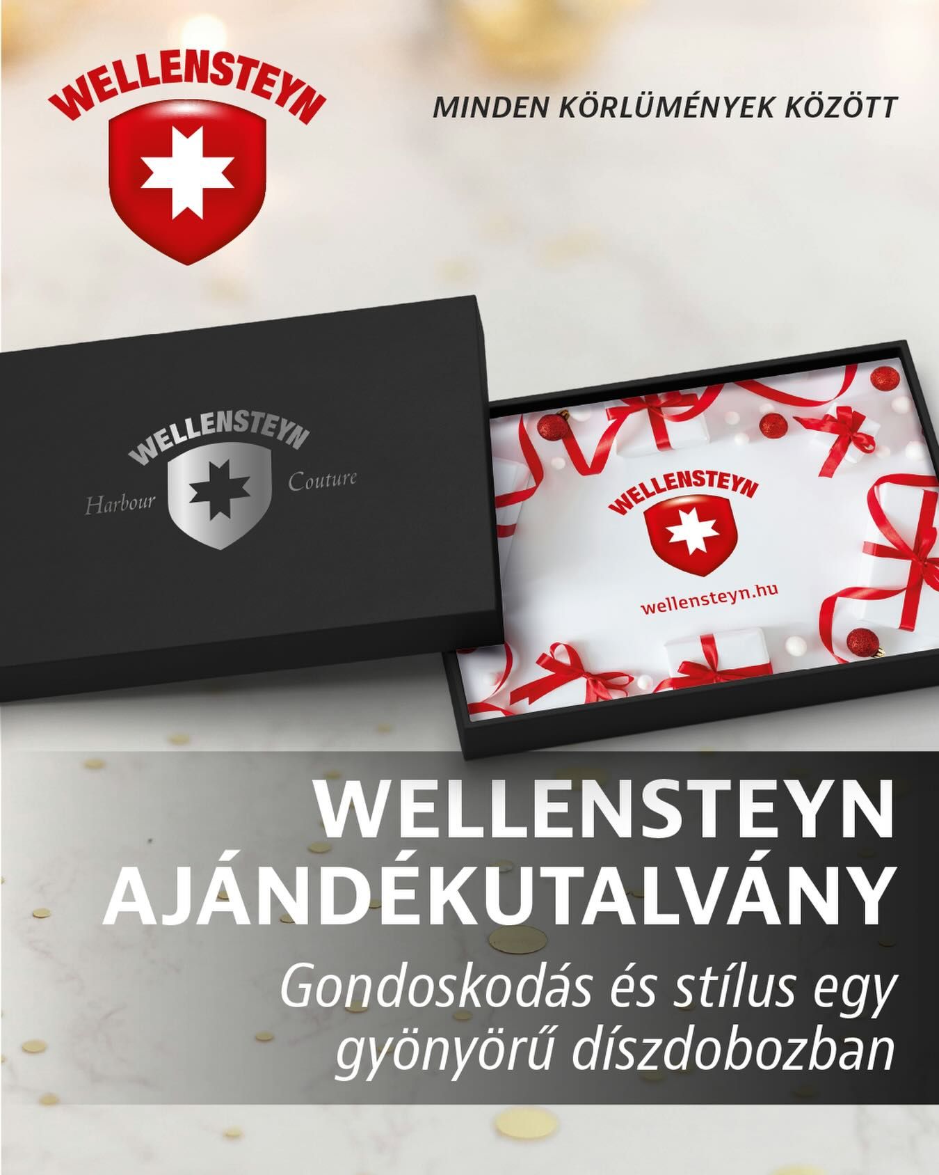 Lepd meg szeretteidet időtálló ajándékkal! 🎁 A Wellensteyn karácsonyi ajándékutalvány elegáns díszdobozban kapható, és a választás a megajándékozottra marad. 💳 Értékek: 5 000 – 100 000 Ft 🎄 Beszerezhető: wellensteyn.hu & Wellensteyn márkaboltok #wellensteyn #wellensteynhungary #divat #ruha #outfit #fashion #womensfashion #mensfashion #newseason #newcollection #újkollekció #winterfashion #ajándékutalvány #vásárlásiutalvány #karácsonyiajándék